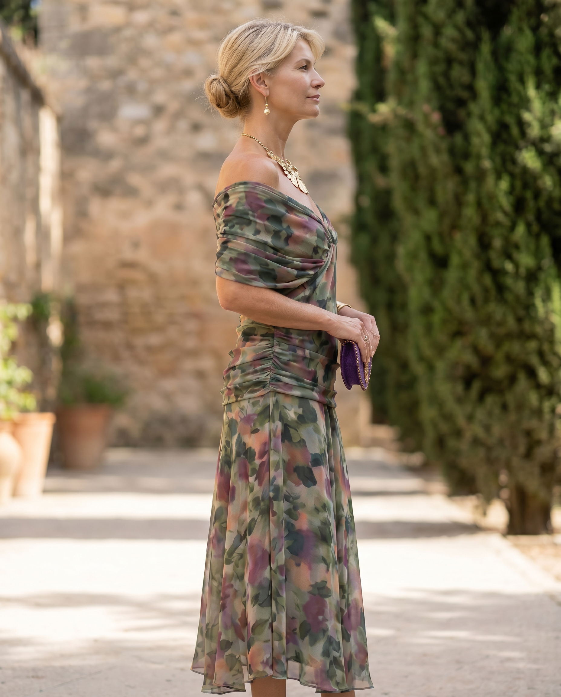Vestido maxi elegante para fiesta con escote en corazón
