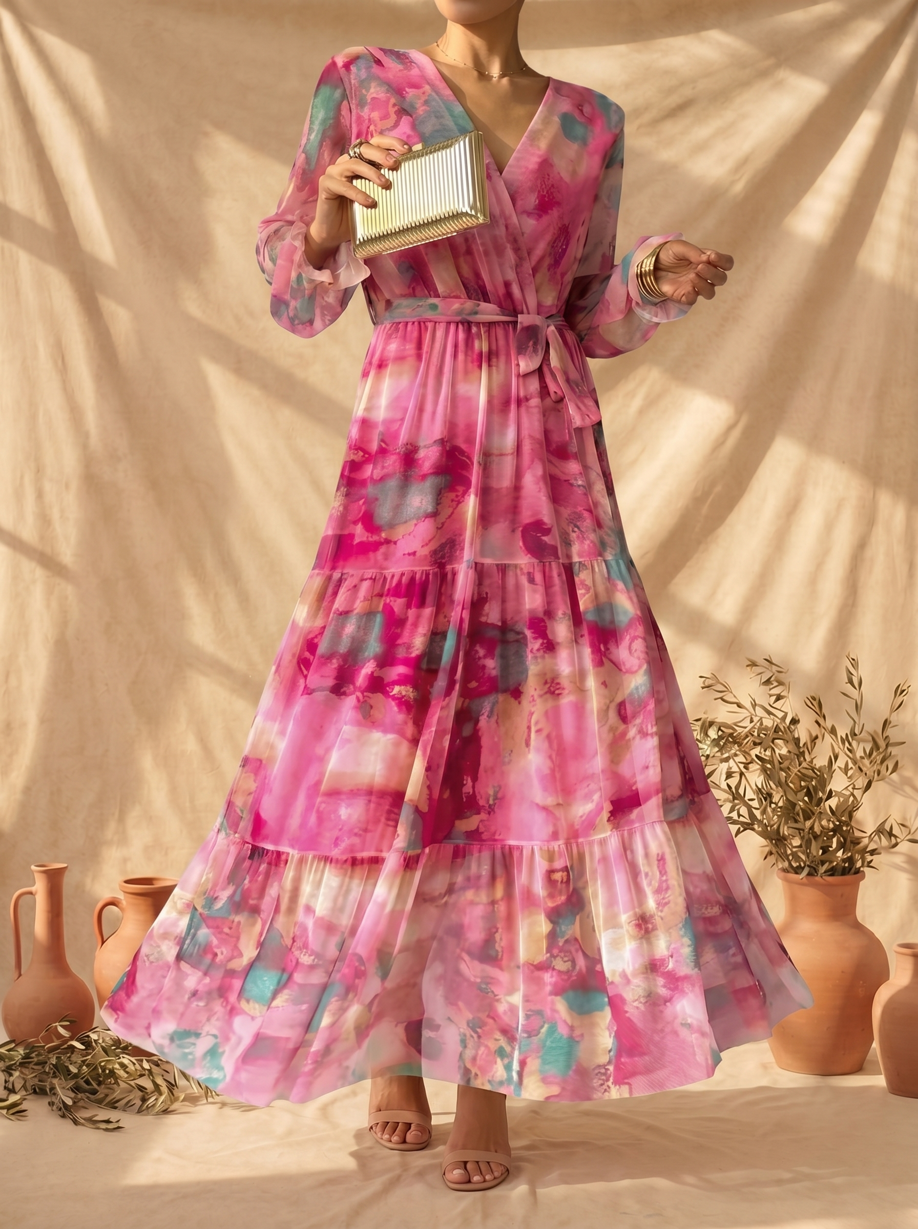 Isabel | Vestido cruzado con estampado floral