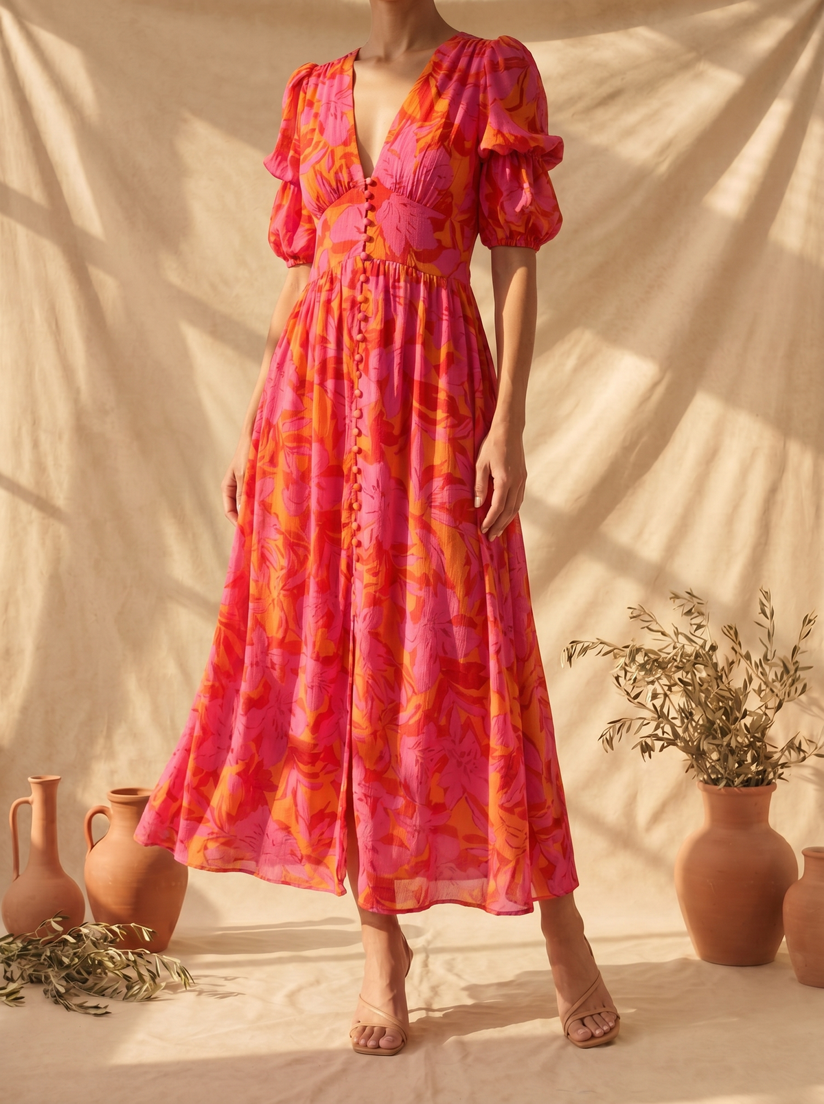 Armonía | Maxivestido en colores de sol