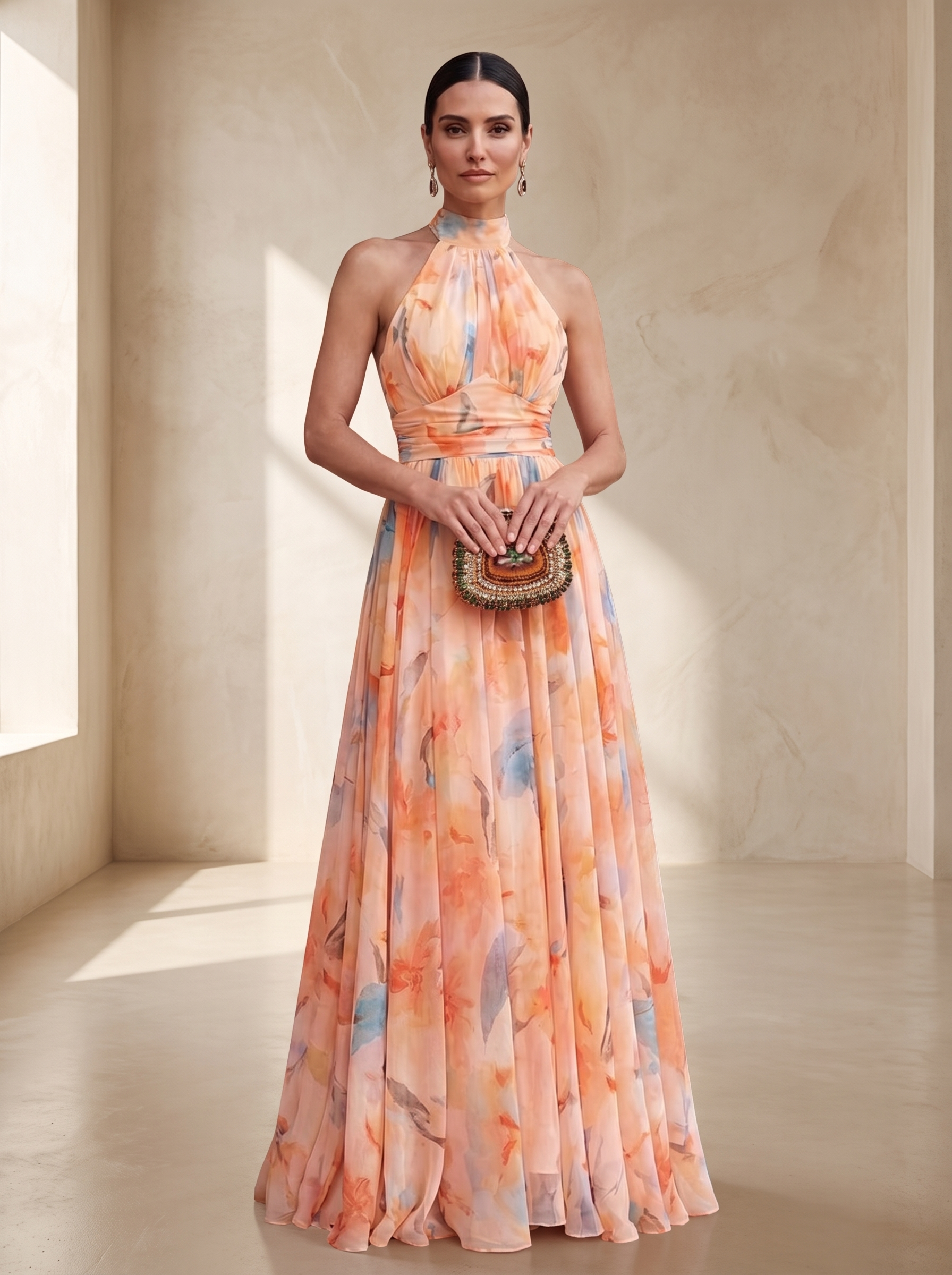 Aurora | Vestido con cuello halter