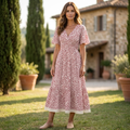 FLOR | VESTIDO MIDI DE LUNARES, ELEGANTE Y QUE FAVORECE LA BARRIGA