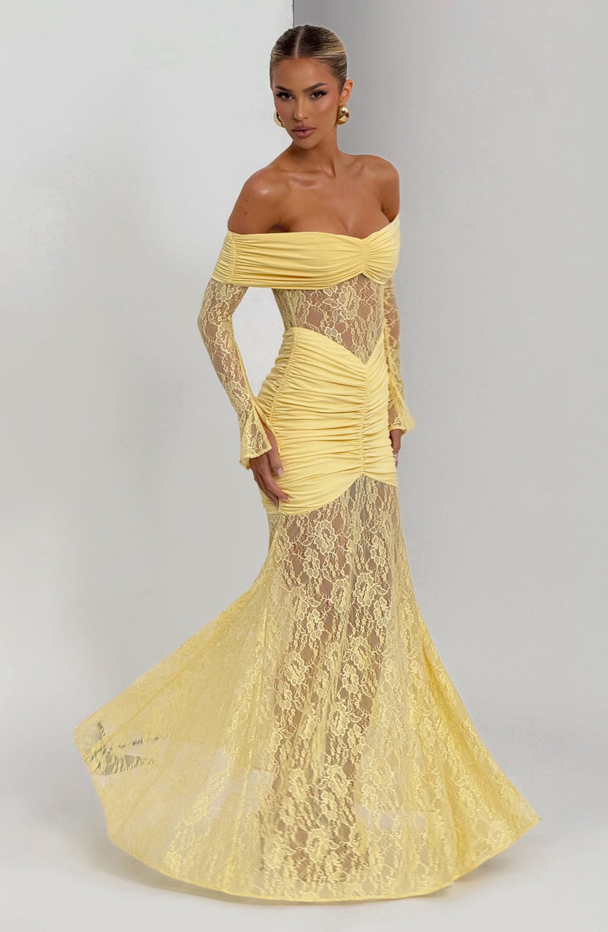 Vestido Libra™ -  Elegancia sofisticada con encaje y drapeado
