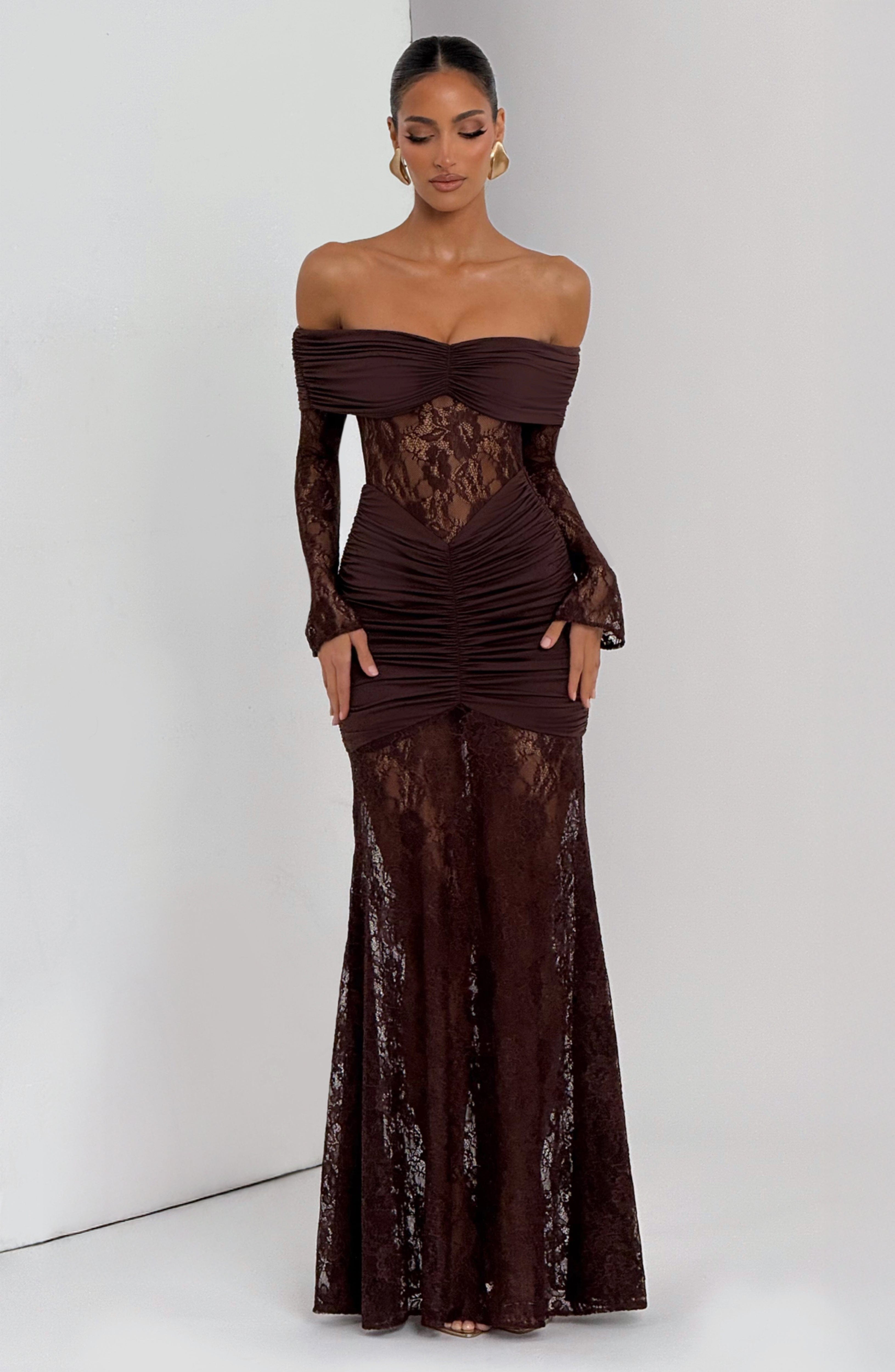 Vestido Libra™ -  Elegancia sofisticada con encaje y drapeado