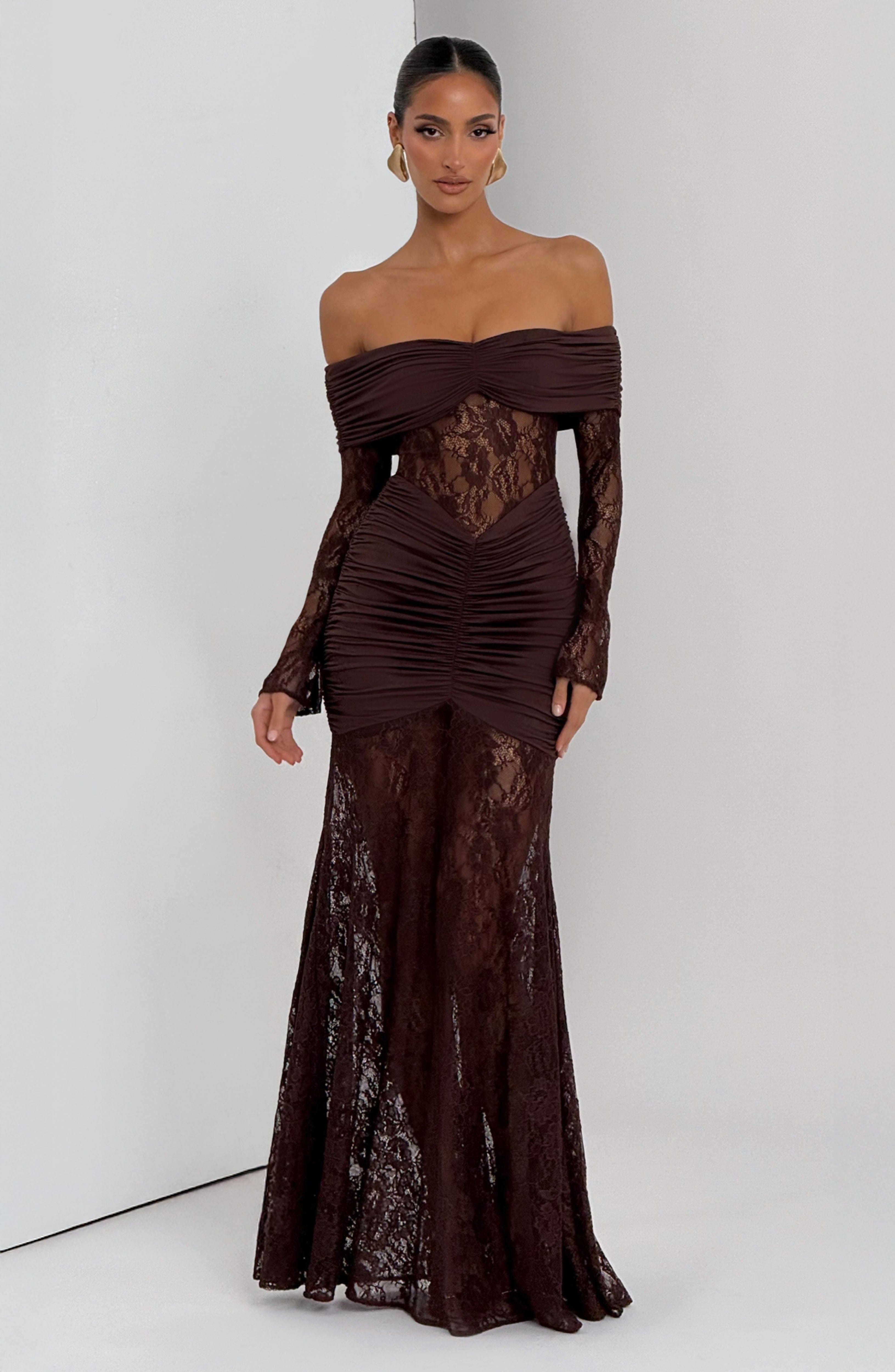 Vestido Libra™ -  Elegancia sofisticada con encaje y drapeado
