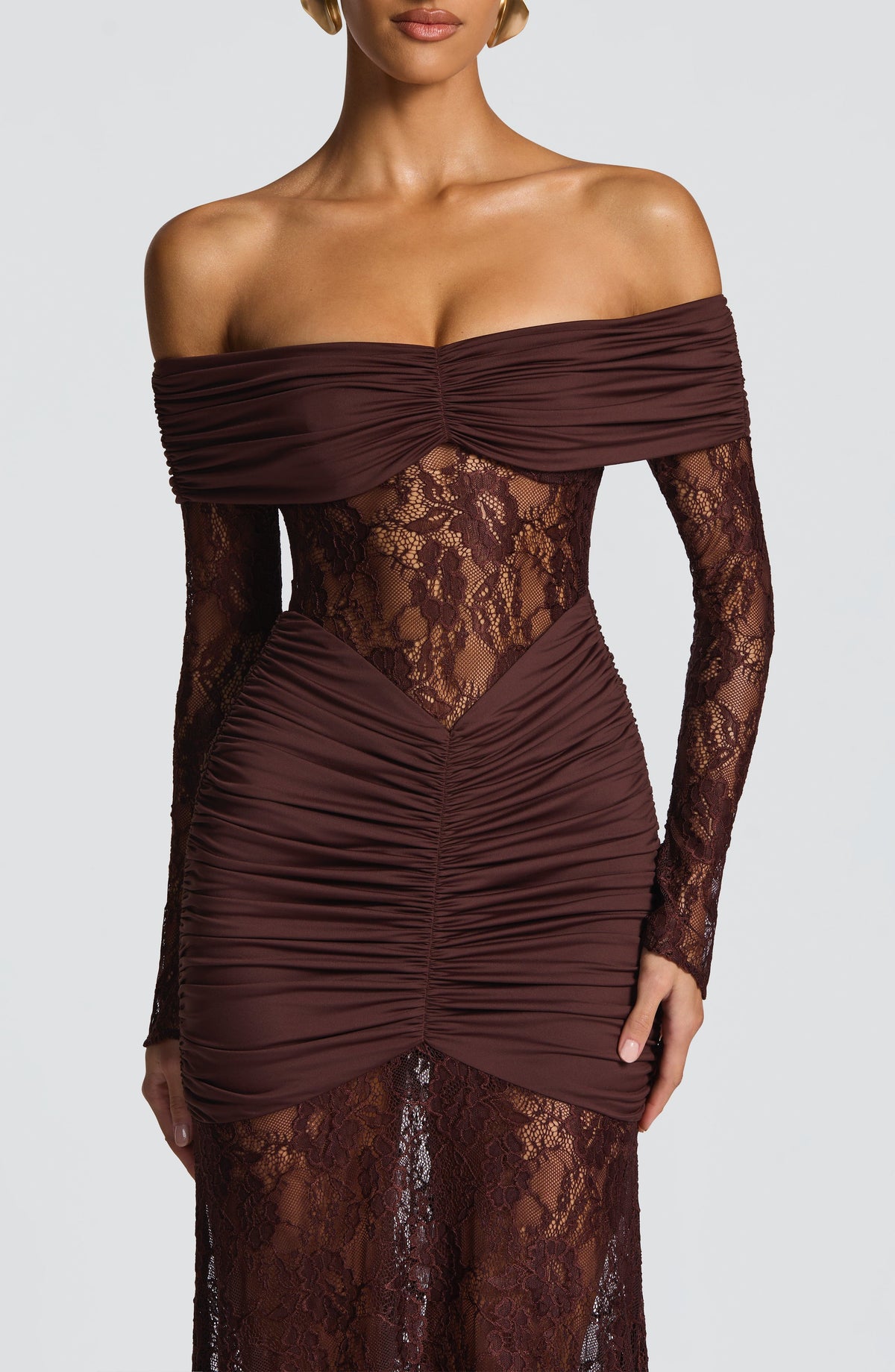 Vestido Libra™ -  Elegancia sofisticada con encaje y drapeado