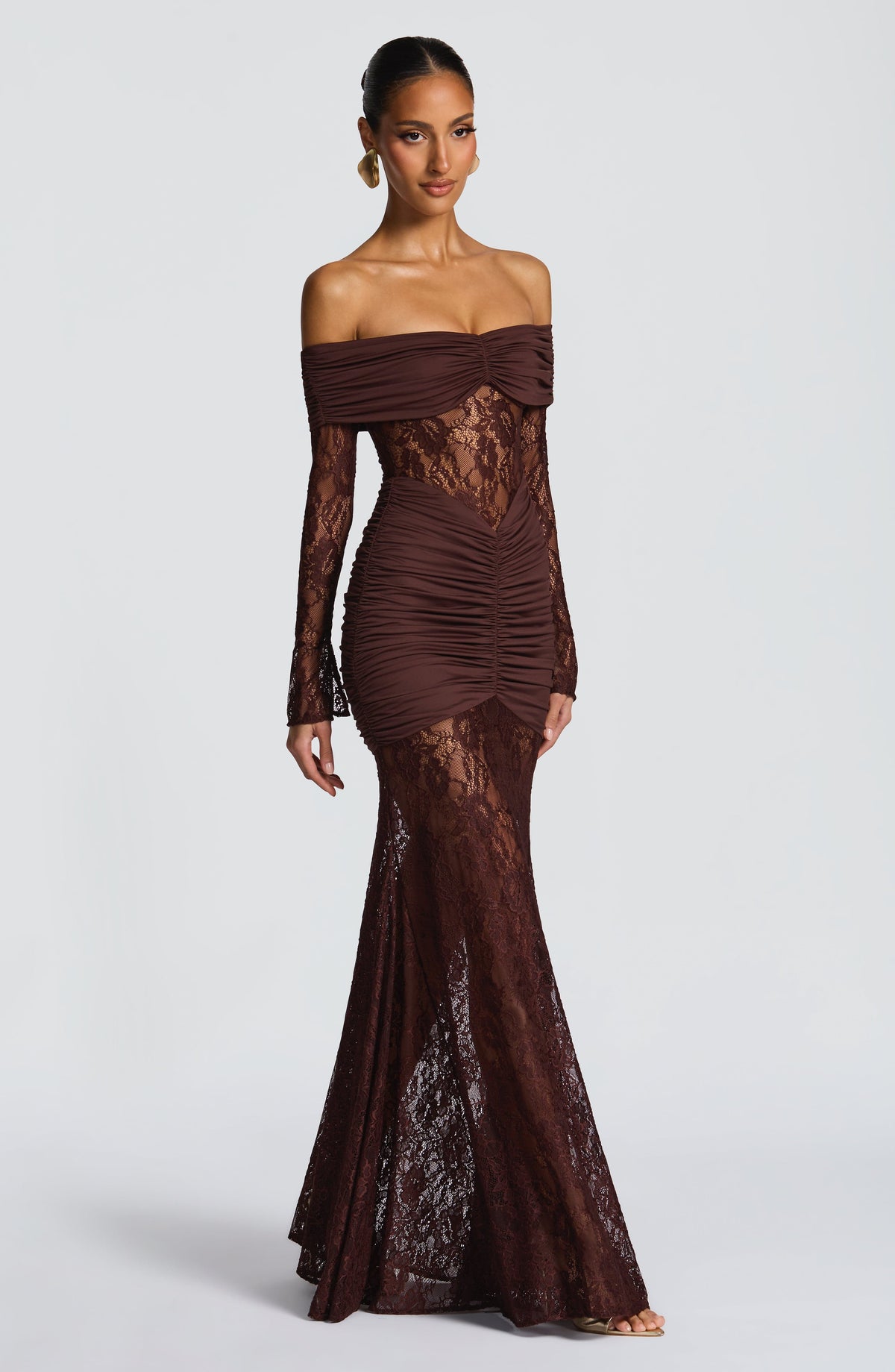 Vestido Libra™ -  Elegancia sofisticada con encaje y drapeado
