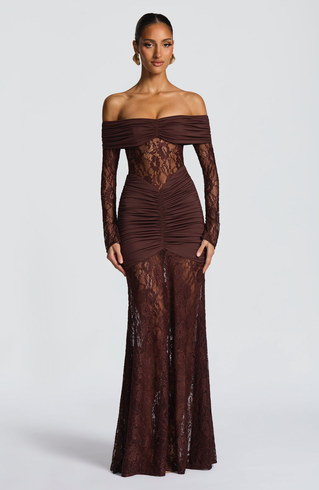 Vestido Libra™ -  Elegancia sofisticada con encaje y drapeado