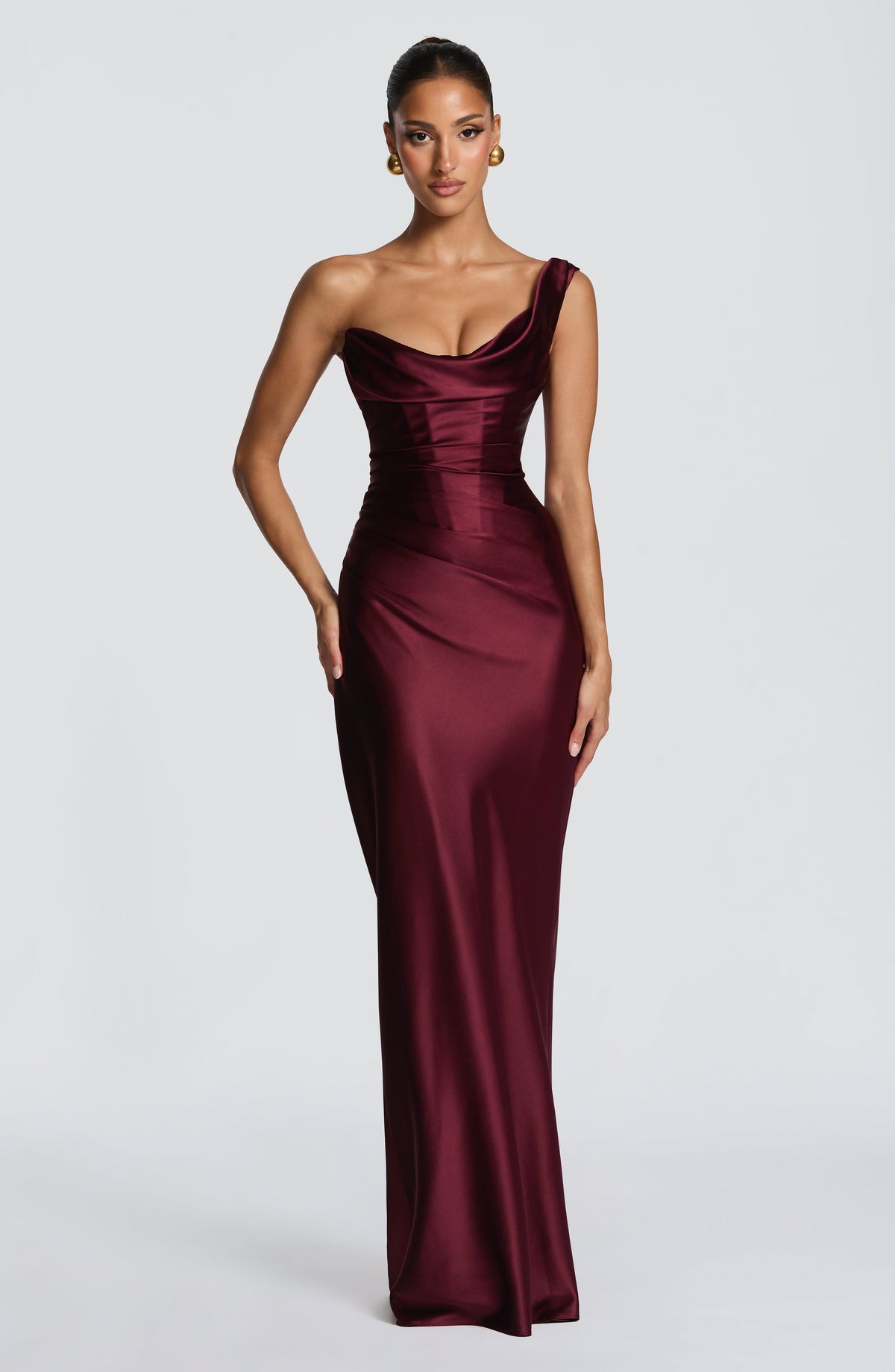Vestido Carolina™ -  Elegancia asimétrica con caída satinada
